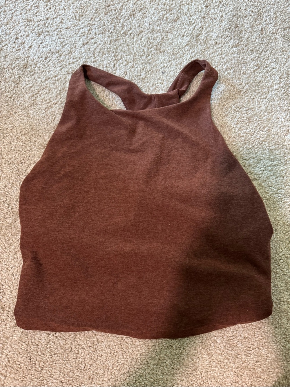 Beyond Yoga Chocolate Brown Racerback Crop Top